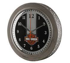 Metal Tire Tread Bar Shield Clock 98709 21vx Harley Davidson Usa