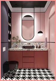 These crisp blend of colors help create a dynamic bathroom with a soft, rejuvenating side. 47 Charming Colorful Bathrooms Ideas To Inspire You This Weekend Bathroom Toiletbathroom Color Modern Powder Rooms Bathroom Interior Design Bathroom Design
