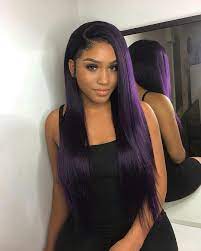 Hazel eyes suit it best, but truthfully, any eye color can rock a fresh rose plum. Pin By Alejandra Soriano Palao On 0n Purple Hair Black Girl Hair Styles Long Hair Styles