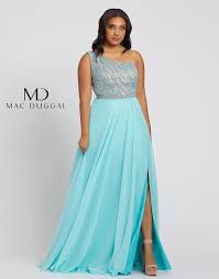 Feel enchanting and look glamorous with the dresses, jumpsuits, and rompers from the spring 2020 collections. Mac Duggal Fabulouss One Shoulder Plus Size Prom 67232f Dressoutlet The Dress Outlet