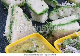 Turn off the heat and pour the tempering on the dhokla and sprinkle the coconut powder over the dish. A Serving Of Sandwich Dhokla Coconut Mix And A Special Kadhi A Platter Of A Famous Gujarati Farsan Sandwich Dhokla Served Canstock