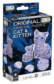 This 3d puzzle has a difficulty level of 3 (challenging) and is fun for puzzlers age 12 and up. Cat Kitten Clear Original 3d Crystal Puzzle 3d Puzzles Contemporary Puzzles
