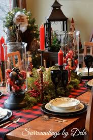 Black and gold signs, letters, numbers and candleholders are great for any type of décor and will make your christmas look glam.try this scheme for your christmas table: Christmas Tablescape In Red And Black