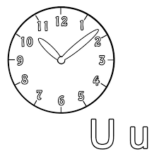 Welches Wort Beginnt Mit Dem Buchstaben U Die Uhr Spielerisch Lernt Ihr Kind Beim Ausmalen Den Einundzwanzigsten Buchstaben Des Alpha Ausmalen Ausmalbild Uhr