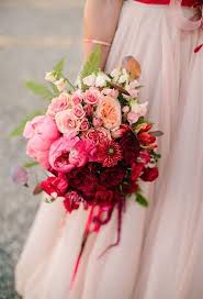Pink And Red Ombre Wedding Flowers Aromabotanical Colorful Wedding Flowers Flower Bouquet Wedding Wedding Flower Guide