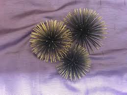 Art Deco Starburst Wall Art Metal Spike Decor Sculpture Gold Black Mount Or Table Top Free Usa Shipping Everythin Starburst Wall Art Metal Wall Art Wall Art