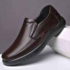 Men Non Slip Slip Ons Soft Sole Business Casual Leather Shoes With Images Casual Leather Shoes Loafers Online Mens Slip Ons
