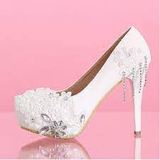 Women Ladies Lace Diamond Stiletto High Heel Shoes Size 2 6 Wedding Shoes High Heels Rhinestone High Heels Bridal Wedding Shoes
