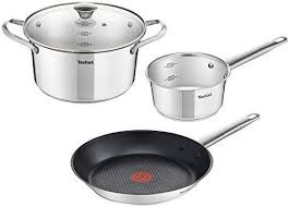 Tefal Simpleo Pots And Pans Set Of 4 Stainless Steel Black 28 Cm 4 Units Pots And Pans Sets Tefal Stainless