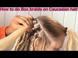 How To Make Box Braids On Caucasian Straight Hair Youtube Box Braids Styling Box Braids Kids Box Braids