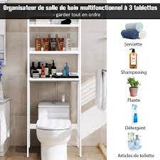 Retrouvez nos idées déco et comparez les prix avec deco.fr ! Costway Meuble Dessus De Toilette Colonne Wc Meuble Rangement Avec 3 Tablettes Pour Salle De Bain Ou Lave Linge Blanc Cdiscount Maison