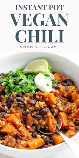 This Hearty Vegan Instant Pot Chili With Black Beans Sweet Potato Buckwheat And Chipotle Has All Da In 2020 Vegan Chili Vegan Instant Pot Recipes Vegan Chili Recipe