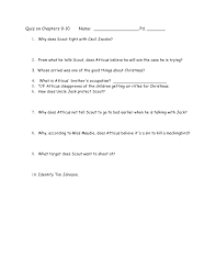 It was immediately successful, winning the pulitzer prize, and has become a classic of modern american literature. Quiz On Chapters 9 10 Tkam