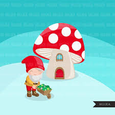 Garden Gnomes Clipart Gardening Graphics Gnome Characters Etsy Scrapbooking Set Clip Art Digital Embroidery