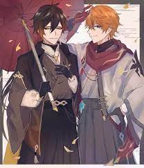 Chili But In Some Inazuma Clothing Genshingays In 2021 Anime Guys Impact Fan Art