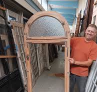 Arched Casement Window with Transom - w82823a