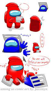 Art By Jazzmyn Among Us Red And Blue Really Funny Memes Stupid Funny Memes Funny Memes