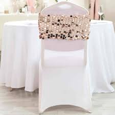 5 Pack Big Payette Sequin Round Chair Sashes Blush Rose Gold Wedding Chair Sashes Chair Sashes Round Chair