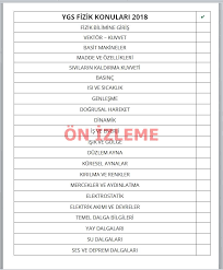 2018 Ygs Fizik Konulari Pdf Halinde Fizik Dalga Bilgi