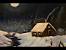 Log Cabin Acrylic Painting