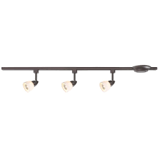 Commercial Electric 3 Light Bronze Glass Linear Track Lighting Kit Ec6474abz 3 Track Lighting Track Lighting Kits Rainbow Light