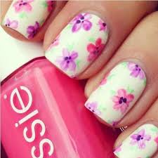French nail art with flowers petals. Pin By Molly Owen On Beauty Fashion Floral Nails Pretty Nail Designs Floral Nails Tutorial