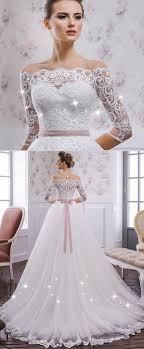 New Fantastic Tulle Bateau Neckline A Line Wedding Dress With Lace Appliques Belt Wedding Dresses Bridal Dresses Wedding Gowns Lace