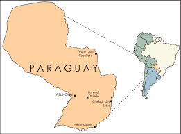 Paraguay map and satellite image. Trust And Communion In Paraguay Solidarity Bridge