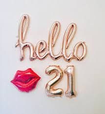 21 (number), the natural number following 20 and preceding 22. Rose Gold Hello 21 Hello 21 21st Birthday Rose Gold Birthday Balloons Rose Gold Balloon Happy 21st Birthday 25th Birthday Parties 21st Birthday Decorations