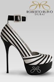 Beautiful Black And White High Heels Shoera Presents Roberto Ruivo Dubai Unique Shoes Heels Fabulous Shoes