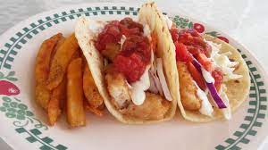 In a small dish, stir together seasonings: Fiery Fish Tacos With Crunchy Corn Salsa Recipe Allrecipes