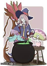 Little Pokemon Academia Sucy Pokemon Pokemon Art Mushroom Witch