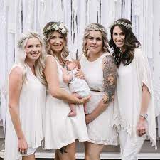 Mauve Hair Design By Roxann Redekop Baby Shower Curly Hair Curls All White Party White Dress Sisters New Baby Family Photos Flower Crowns