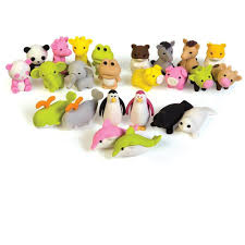 Jungle Sea And Farm Life 3d Eraser Assortment Shop Geddes Animal Erasers Erasers Baby Doll Nursery