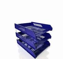 Maxi 3 Layers Plastic Document Tray Blue, Front Load Plastic Desktop File  Organizer : Buy Online at Best Price in KSA - Souq is now Amazon.sa: Office  ...