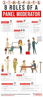 8 Roles Of A Panel Moderator Infographic Paneling Business Infographic Women Leaders