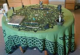 Green Celtic Knot Mandala Hippie Hippy Pagan Wicca Wiccan Witch Altar Table Cloth 100 Cotton Tapestry Bedspread Wall Han Celtic Decor Pagan Decor Wiccan Decor