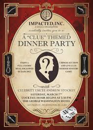 Открыть страницу «murder mystery dinner party» на facebook. 2020 Clue Themed Dinner Party Registration And Sponsorship Impacted Inc