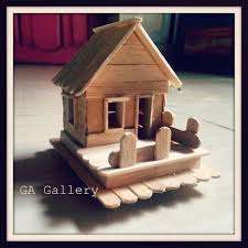 Miniatur rumah minimalis dari kayu rumah bojo via rumahbojo.blogspot.com. Jual Rumah Stik Es Krim Jakarta Barat Gubuk Gallery Tokopedia