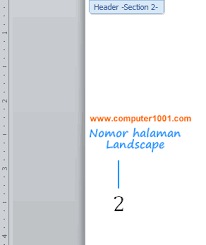 Cara membuat halaman landscape diantara halaman portrait. Cara Membuat Nomor Halaman Portrait Di Halaman Landscape Word Computer 1001