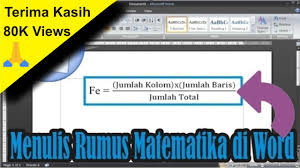 Cara membuat per di word. Cara Membuat Rumus Matematika Di Microsoft Word Tutorial Microsoft Office