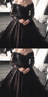 Get the best deal for long sleeve ball gowns for women from the largest online selection at ebay.com. Black Ballgowns Wedding Dress Lace Long Sleeves Ml4432 In 2020 Long Sleeve Ball Gown Wedding Dress Ball Gown Wedding Dress Black Wedding Gowns