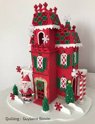 Maison De Noel Decoree En Quilling Christmas House Decorated With Quilling 04 2018 Holiday Decor Quilling Holiday