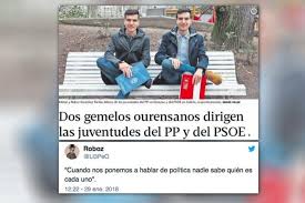 Juventudes del pp, con el rabo entre las piernas. Pp Y Psoe Dos Gemelos Gallegos Al Frente De Juventudes De Pp Y Psoe No Los Distingue Ni Su Madre Y A Los Gemelos Tampoco Tremending