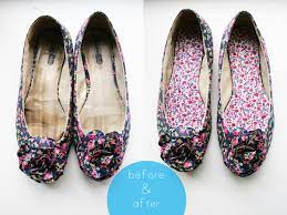 Because suede shoes can react badly to some cleaning solutions, it is best to test the vinegar or. Comfy Shoes With Goodies From The Dollar Store Cute Custom Diy Insoles And More Oh You Crafty Gal
