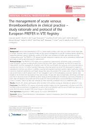 We did not find results for: Pdf The Management Of Acute Venous Thromboembolism In Clinical Practice Study Rationale And Protocol Of The European Prefer In Vte Registry