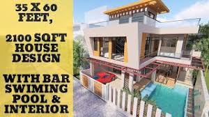 Under our 1500 square feet house plan with beautiful combine style. 35x60 Feet 2100 Sqft House Design With Swimming Pool House Interior Idea Youtube