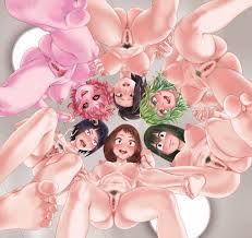 hagakure tooru, kyoka jiro, mina ashido, momo yaoyorozu, etc! Are looking  at you! (nakanocchi) [My Hero Academia] : rrule34