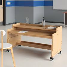 Beautiful, genuine solid wood desktop. Whitney Bros Wood Adjustable Height Student Computer Desk Wayfair