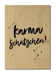 Für manche kollegen fehlen mir die worte. Luxecards Postkarte Aus Holz Karma Schatzchen Yoga Namaste Lustige Sp
